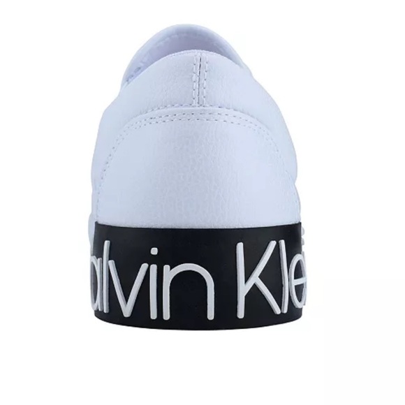 NWOT~White leather, Calvin Klein, slip on athletic shoes main image 9